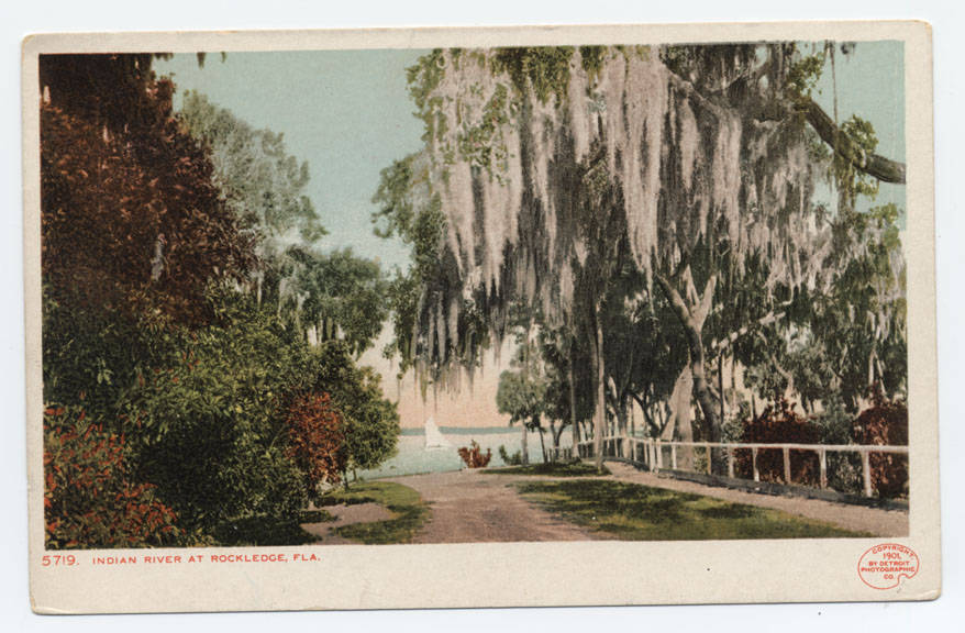 Historic photograph of the Indian River at Rockledge, Florida, late 19th century