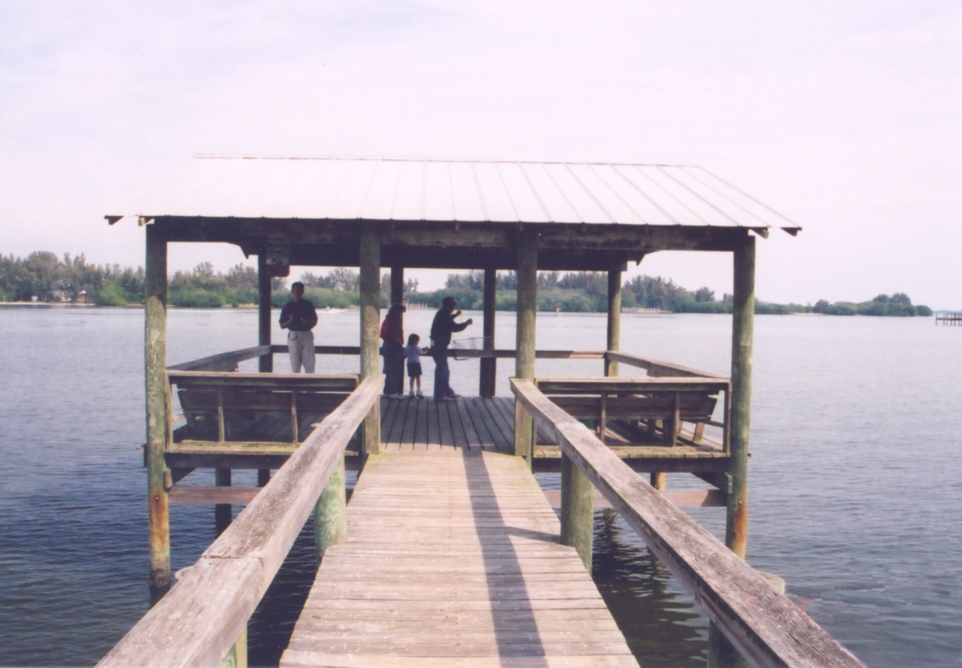 Covered pier on the Indian River Lagoon